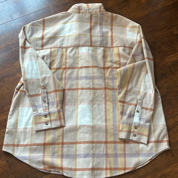 Oversized Abercrombie & Fitch plaid button up flannel size XL - Picture 4 of 4